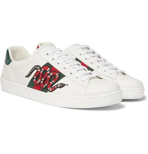 gucci mens sneakers with snake|gucci ace embroidered sneakers.